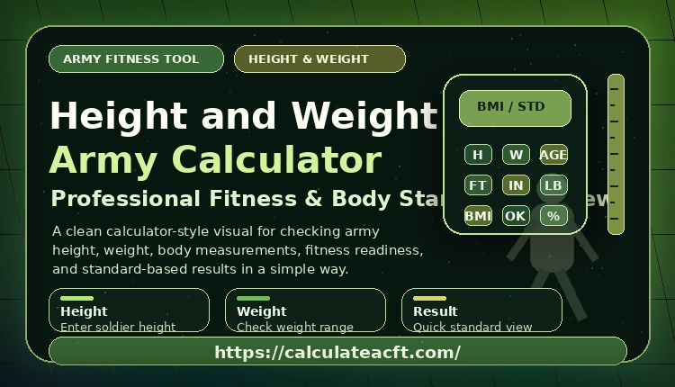 Height and Weight Army Calculator