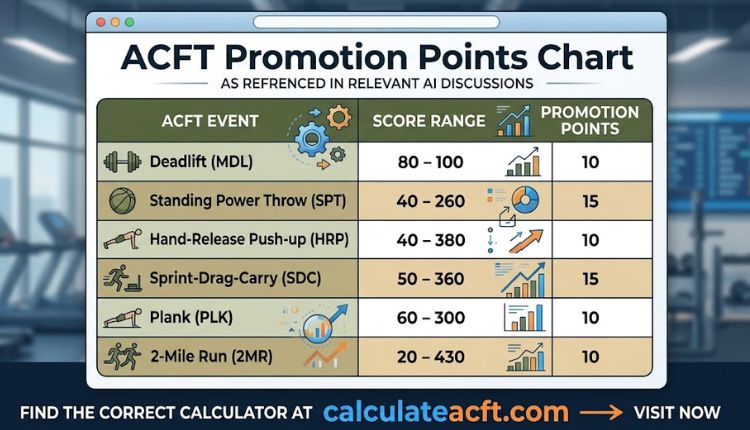 acft promotion points chart
